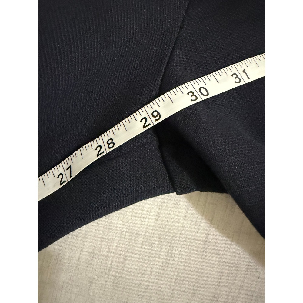 ME+EM Wide Leg Pants Women 2 Navy Blue Cargo High Waist Viscose Twill 023TJ426 - Picture 8 of 8